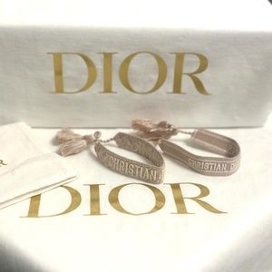 Christian Dior bracelet set: Rose des Vents Dior Oblique Cotton-NEW w/Tags